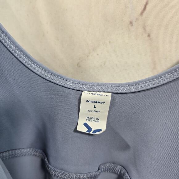 Old Navy Jumpsuit Womens Large Light Blue Tank Active Power Soft Go Dry Crop - Picture 3 of 10